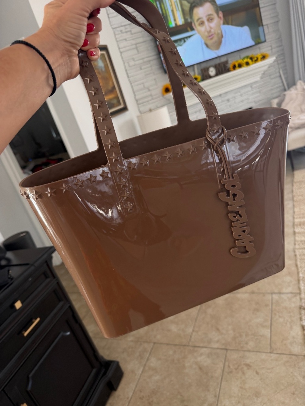 **Carmen Soul Brown Star-Studded Tote – Chic & Versatile!**